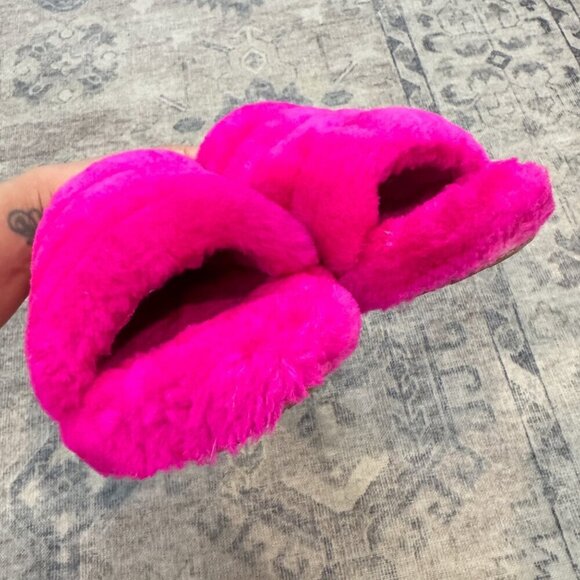 Ugg Fluff Yeah Slide Slippers Open Toe Sandals Cozy Lounge Casual Pink Size 4 - Picture 3 of 8